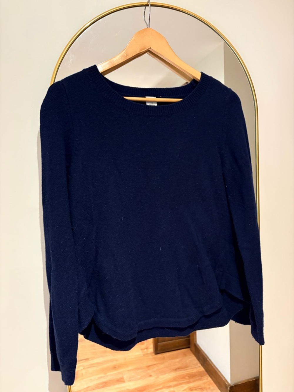 Tristan Navy Crewneck Pullover Sweater